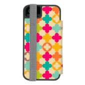 Vintages mittelalterliches Rosettemuster Incipio iPhone Geldbeutel-Hülle (Folio Rückseite)