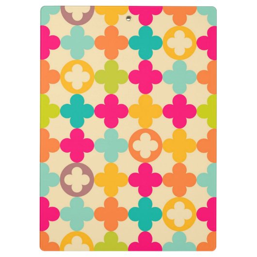 Vintages mittelalterliches Rosettemuster Klemmbrett (Rückseite)