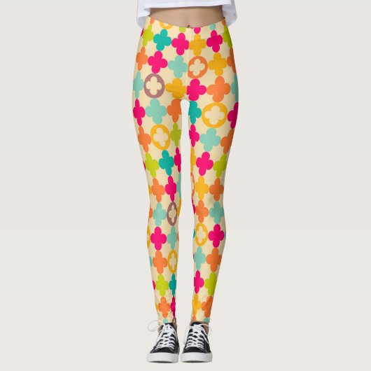 Vintages mittelalterliches Rosettemuster Leggings (Vorderseite)