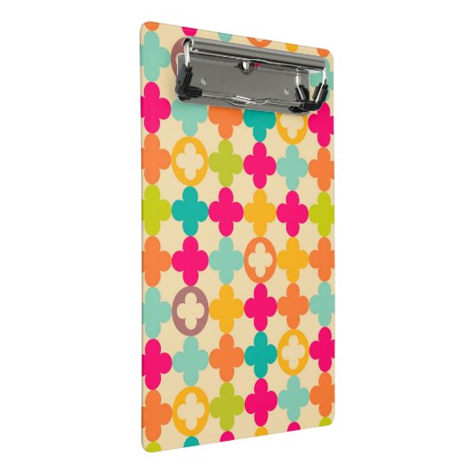 Vintages mittelalterliches Rosettemuster Mini Klemmbrett (Schrägansicht)