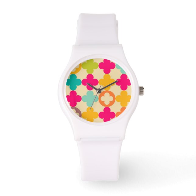 Vintages mittelalterliches Rosettenmuster Armbanduhr (Vorderseite)