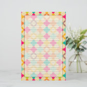 Vintages mittelalterliches Rosettenmuster Briefpapier (Stehend Vorderseite)