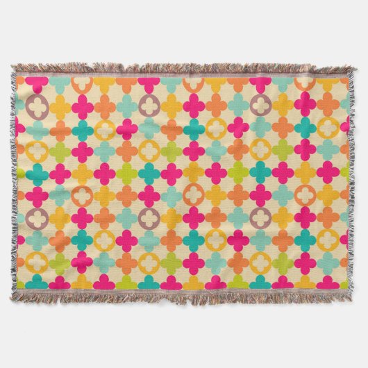 Vintages mittelalterliches Rosettenmuster Decke (Vorderseite)