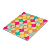 Vintages mittelalterliches Rosettenmuster Fliese (Seite)