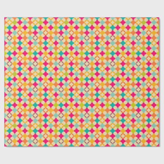 Vintages mittelalterliches Rosettenmuster Geschenkpapier (Flach)