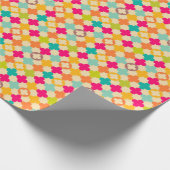 Vintages mittelalterliches Rosettenmuster Geschenkpapier (Ecke)