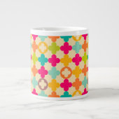 Vintages mittelalterliches Rosettenmuster Jumbo-Tasse (Vorderseite)