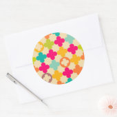 Vintages mittelalterliches Rosettenmuster Runder Aufkleber (Umschlag)