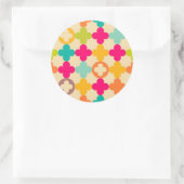 Vintages mittelalterliches Rosettenmuster Runder Aufkleber (Tasche)