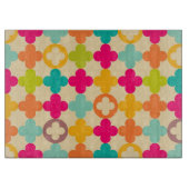 Vintages mittelalterliches Rosettenmuster Schneidebrett (Vorderseite)