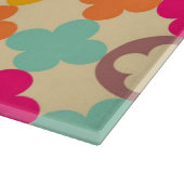 Vintages mittelalterliches Rosettenmuster Schneidebrett (Ecke)