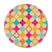 Vintages mittelalterliches Rosettenmuster Schneidebrett (Vorderseite)