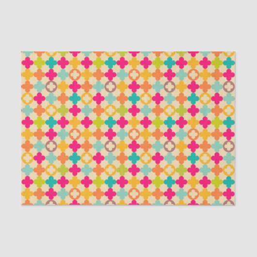 Vintages mittelalterliches Rosettenmuster Seidenpapier (Vorderseite)