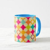 Vintages mittelalterliches Rosettenmuster Tasse (VorderseiteRechts)