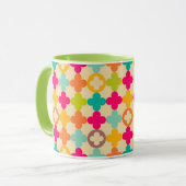 Vintages mittelalterliches Rosettenmuster Tasse (Vorderseite Links)