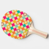 Vintages mittelalterliches Rosettenmuster Tischtennis Schläger (Seitenansicht)