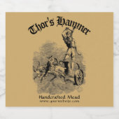 Vintages mittelalterliches Wikingverhalten Bierflaschenetikett (Einzelnes Label)