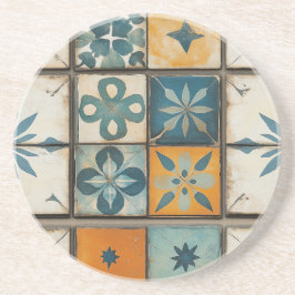 Vintages Mittelmeer Sandstein Untersetzer