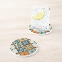 Vintages Mittelmeer Sandstein Untersetzer