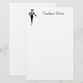 Vintages Mode-Diva-Briefpapier Briefpapier (Vorne/Hinten)