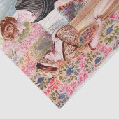 Vintages Mode-Illustrations-Schwarzes und Seidenpapier (Ausschnitt)