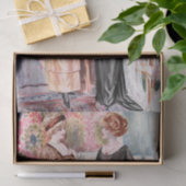 Vintages Mode-Illustrations-Schwarzes und Seidenpapier (Geschenk)