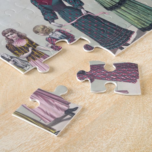 Vintages Mode-Platten-Puzzlespiel Puzzle (Seite)