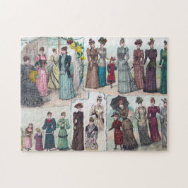 Vintages Mode-Platten-Puzzlespiel Puzzle