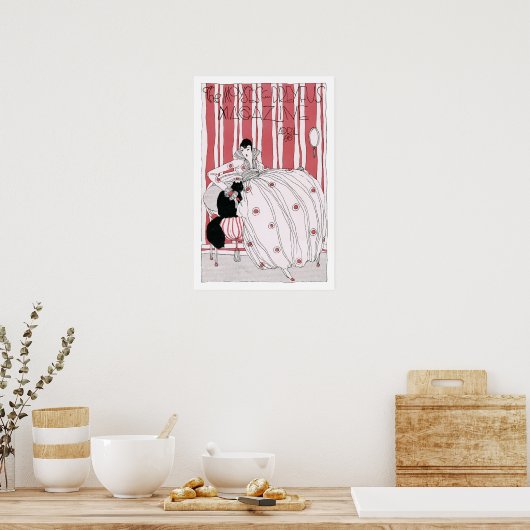 Vintages Mode-Werbeplakat oder Printwerbung Poster (Küche)