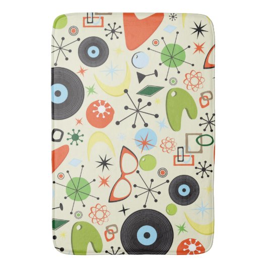 Vintages Modedesign der 50er Jahre Badematte (Vorderseite Vertikal)