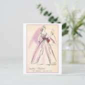 Vintages Modedesign für Abend Gown Postkarte (Stehend Vorderseite)