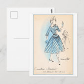 Vintages Modedesign für Kleidung, Creators Studios Postkarte (Vorne/Hinten)