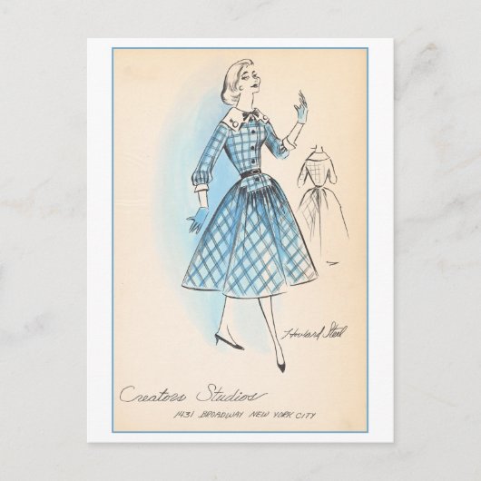 Vintages Modedesign für Kleidung, Creators Studios Postkarte (Vorderseite)