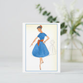 Vintages Modedesign für Kleidung, Creators Studios Postkarte (Stehend Vorderseite)