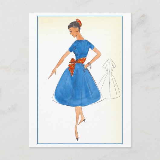 Vintages Modedesign für Kleidung, Creators Studios Postkarte (Vorderseite)