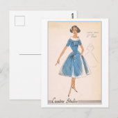 Vintages Modedesign für Kleidung, Creators Studios Postkarte (Vorne/Hinten)