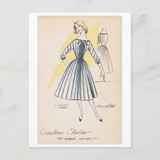Vintages Modedesign für Kleidung, Creators Studios Postkarte (Vorderseite)