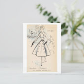 Vintages Modedesign für Kleidung, Creators Studios Postkarte (Stehend Vorderseite)