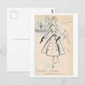 Vintages Modedesign für Kleidung, Creators Studios Postkarte (Vorne/Hinten)