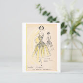 Vintages Modedesign für Kleidung, Creators Studios Postkarte (Stehend Vorderseite)