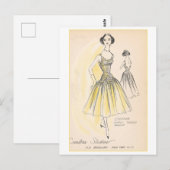 Vintages Modedesign für Kleidung, Creators Studios Postkarte (Vorne/Hinten)