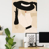 Vintages Modemodell Poster (Heimbüro)