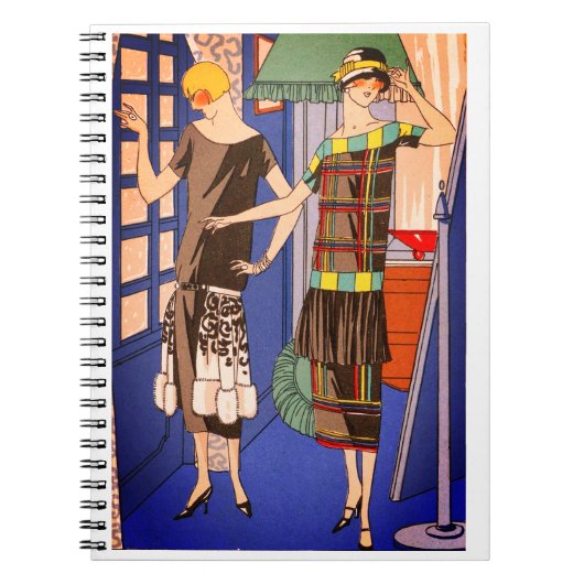 Vintages ModeNotebook Notizblock (Vorderseite)