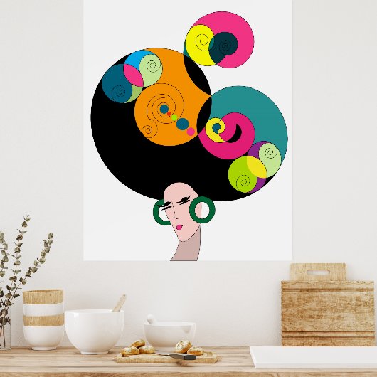 Vintages Modeposter Poster (Küche)