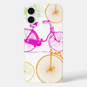 Vintages modernes Bikemodell leuchtendes Neonmuste iPhone 16 Plus Hülle