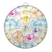 Vintages modernes Bikemodell leuchtendes Neonmuste Dartscheibe (vorne)