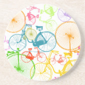 Vintages modernes Bikemodell leuchtendes Neonmuste Getränkeuntersetzer (Vorne)