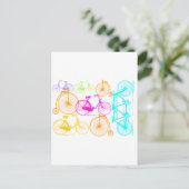 Vintages modernes Bikemodell leuchtendes Neonmuste Postkarte (Stehend Vorderseite)