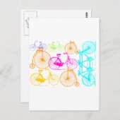 Vintages modernes Bikemodell leuchtendes Neonmuste Postkarte (Vorne/Hinten)