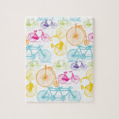 Vintages modernes Bikemodell leuchtendes Neonmuste Puzzle (Vertikal)